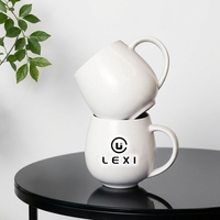 Mug à café en céramique moderne personnalisé en forme d'œuf avec poignée, tasse à thé en porcelaine rouge, noir, blanc pour la maison, le bureau, le petit-déjeuner, la boisson au lait