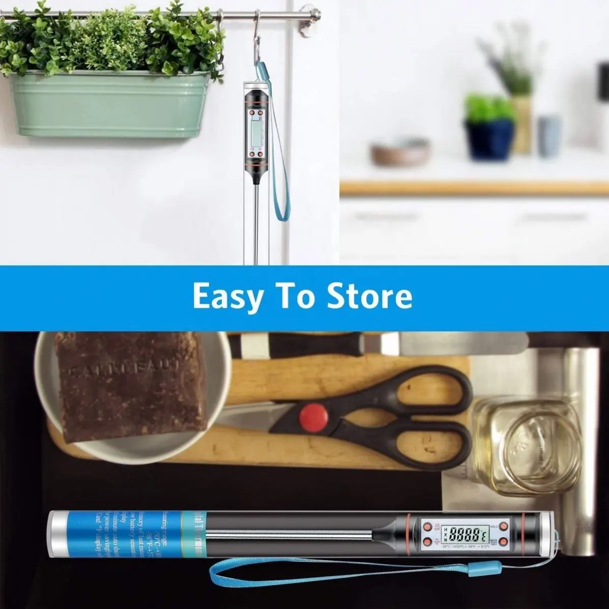 Home Use Pocket Pen Type Food Thermometer LCD Digital Instant Read Meat Cooking Food Thermometer