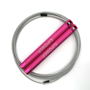 Cordes <span class=keywords><strong>à</strong></span> <span class=keywords><strong>sauter</strong></span> réglables <span class=keywords><strong>à</strong></span> vitesse rapide avec poignée en aluminium et logo personnalisé - Product Image 4