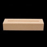 Nouvelle arrivée en bois massif Led affichage veilleuse socle support acrylique 3d Led lampe socle en bois