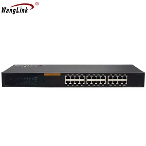 Conmutador Ethernet Gigabit a precio de fábrica, 24 puertos, 10/100/1000Mbps, RJ45, interruptor de red de montaje en Rack