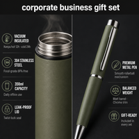 Ensemble de papeterie promotionnel, carnet noir personnalisé avec boîte, tasse thermos, journal, ensemble cadeau avec stylo, carnet d'entreprise, boîte cadeau