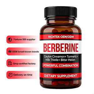 Sin OGM Sin gluten Apoya la salud del corazón Digestión Inmunidad y Control de peso Suplemento de berberina - Product Image 1