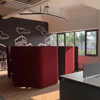 Canapé convertible en bois massif, places, moderne, avec partition murale haute, bureau insonorisé