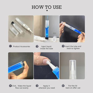 Stylo applicateur d'huile à cuticules 6 ml, rechargeable, transparent, réutilisable, avec brosse, pour ongles et cosmétiques - Product Image 3