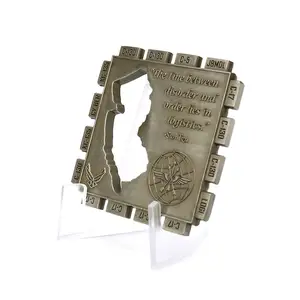 Прямая поставка оптом, недорогая металлическая вырубка, 3D-эмалированная гравированная Лазерная монета - Product Image 3