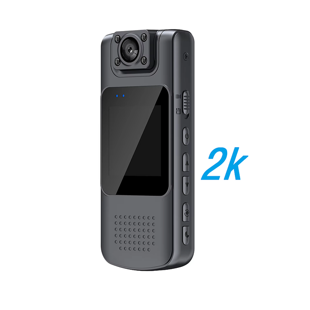 New 2K HD Handheld Camera Portable Front and Rear Clip-on Recorder Outdoor Sports Pocket Camera