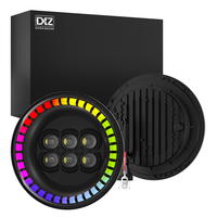 Nouveau phare de conduite bicolore blanc et jaune, fonction RGB, universel pour voiture, rond, 6 lumières, 36V 17W 834LM
