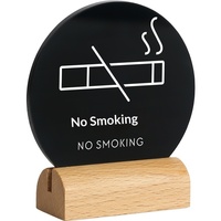 Panneau de table en bois double face personnalisable – Marque-place et rappel interdiction de fumer pour restaurants, hôtels, auberges – Fabriqué en Chine