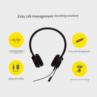Casque Jabra Evolve 20 Mono UC pour la visioconférence en ligne, connexion USB directe, suppression active du bruit