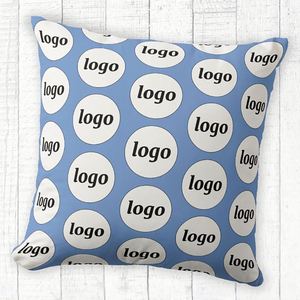 <b>Personalized</b> <b>Cushion</b> Cover Custom Logo Photo Text Print, Wholesale Square Pillow Case for Corporate Gifts Branding Home Decor - Product Image 1