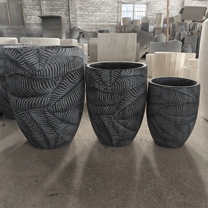 Pots en <span class=keywords><strong>pierre</strong></span> <span class=keywords><strong>de</strong></span> fibre décoratifs légers et durables <span class=keywords><strong>de</strong></span> l'usine <span class=keywords><strong>de</strong></span> Foshan, imitation <span class=keywords><strong>pierre</strong></span> naturelle, <span class=keywords><strong>pot</strong></span> à fleurs pour la maison, jardin extérieur, minimaliste - Product Image 2