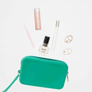 Nueva Bolsa de Maquillaje Simple de Silicona Pura, Impermeable, Portátil, con Cierre y Asa, Bolsa para Artículos de Papelería - Product Image 6