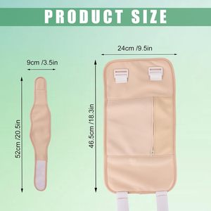 Juego de 2 compresas de aceite de ricino con velcro, de algodón orgánico y franela, para desintoxicación hepática, pérdida de peso, <span class=keywords><strong>estreñimiento</strong></span> <span class=keywords><strong>e</strong></span> <span class=keywords><strong>inflamación</strong></span> - Product Image 2