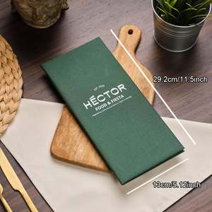 Couverture de menu en tissu de type pliant innovant impression personnalisée Restaurant bar signe texte hôtel restauration <span class=keywords><strong>porte</strong></span>-menus en lin à encliqueter - Product Image 3