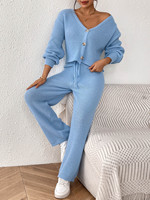 Ensembles deux pièces personnalisés pour femmes en gros – Ensembles pull et pantalon large amples – Prix usine