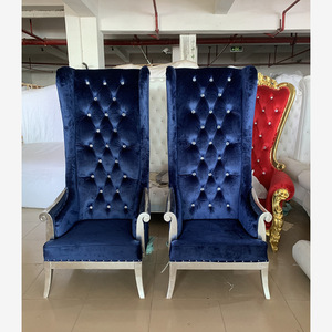 Sedia Rossa di Lusso per Sale Matrimoni, Sedia Maharaja <span class=keywords><strong>in</strong></span> <span class=keywords><strong>Legno</strong></span>, <span class=keywords><strong>Sedie</strong></span> Trono con Schienale Alto per Hotel - Product Image 2
