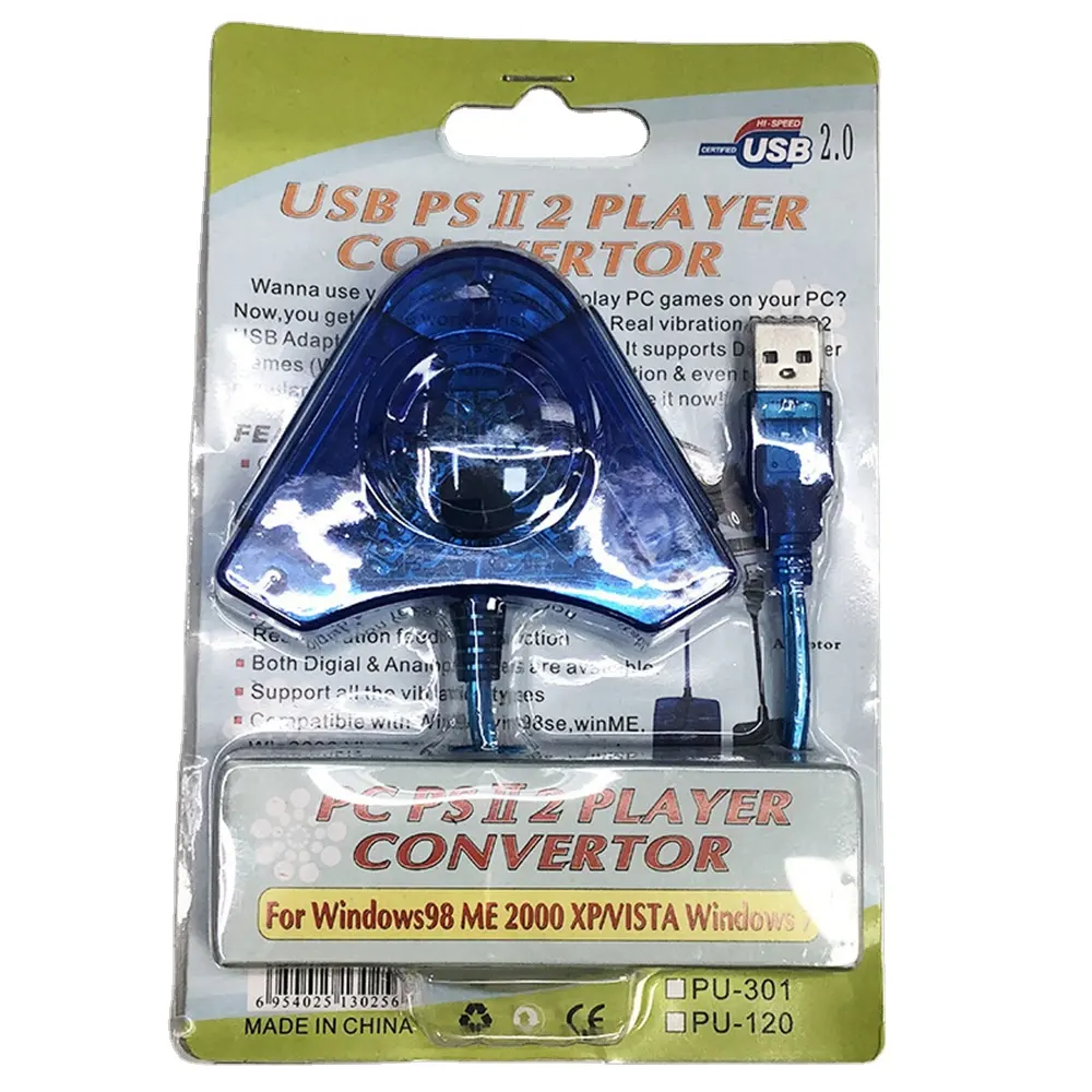 سعر الجملة من المصنع لألعاب Joypad USB محول لاعب مزدوج لألعاب P2 PC CD لـ P 2 USB من أجل