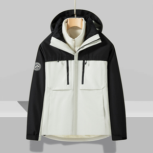 Chaqueta deportiva y de ocio para hombre, con capucha desmontable tres en uno, para otoño e invierno 2025, con logotipo personalizado - Product Image 1