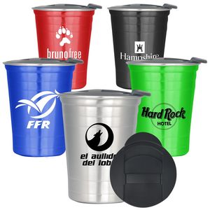 Taza de Metal de acero inoxidable para beber para niños y adultos, copas prémium para acampar, fiestas, 450ml, venta al <span class=keywords><strong>por</strong></span> mayor - Product Image 1