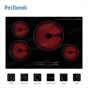 Control táctil deslizante de 30 pulgadas y 7200W ETL CETL FCC, 4 quemadores, vitrocerámica integrada, estufa eléctrica, estufa de cerámica - Product Image 2