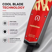 Tondeuse à barbe professionnelle Madeshow M11, électrique, à piles, rechargeable par USB, entièrement en métal, pour hommes.