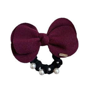 Coletero de terciopelo súper suave con lazo de perlas, estilo coreano, otoño/invierno, accesorios para el cabello de Yanqi, coletero elástico para cola de caballo - Product Image 5