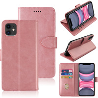 Étui portefeuille à rabat en TPU pour iPhone 15 Pro Max/14/13/12/11/8/7 Plus/X/XR/SE2/SE, design professionnel