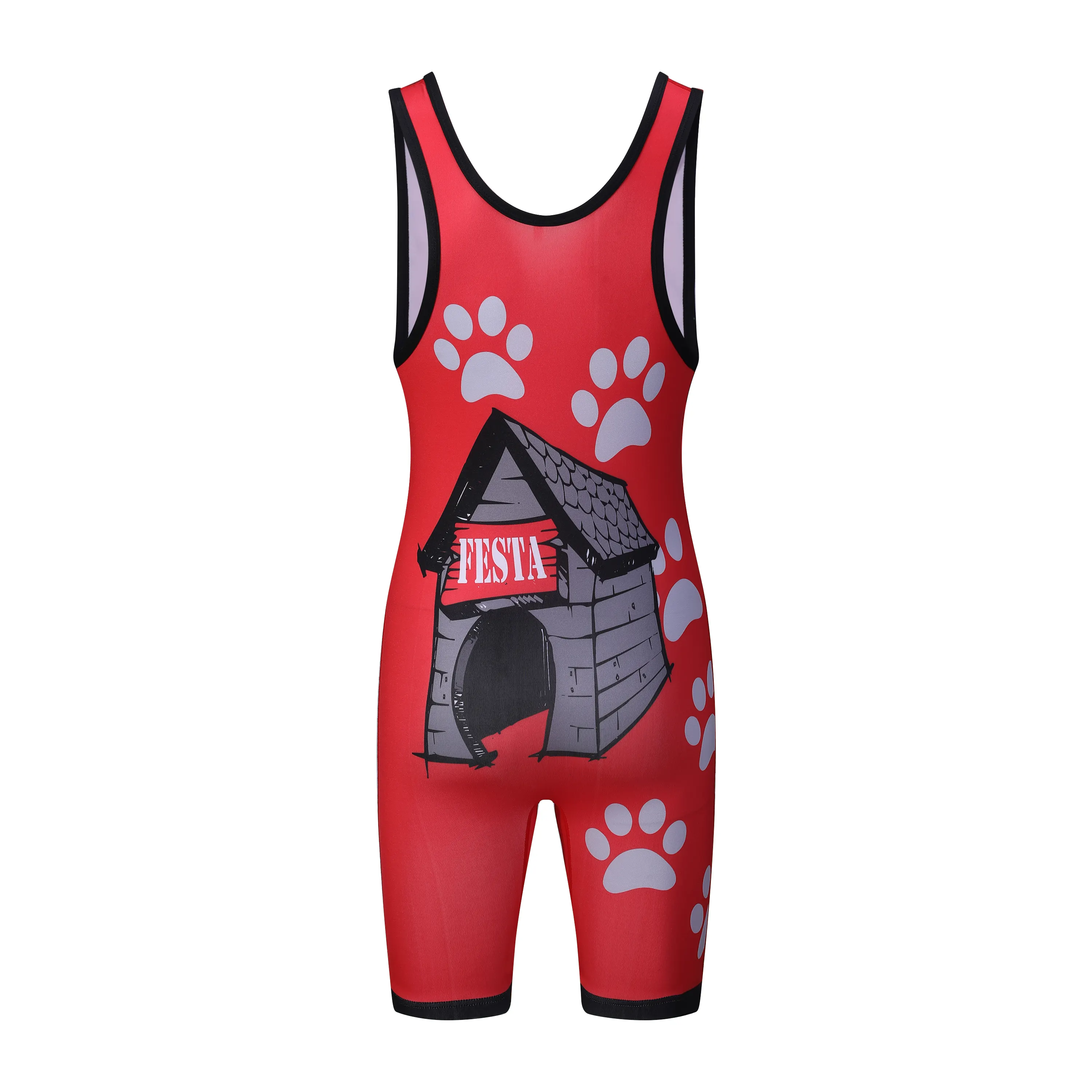 Groothandel Lage Prijs Wrestling Singlet Polyester Heren Vest Custom Logo Active Wear Worstelen Tops