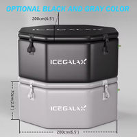 ICEGALAX Bain d'eau glacée portable pour la récupération des athlètes Bain d'eau glacée gonflable en PVC avec refroidisseur