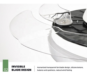 XH-8168 Decorative Modern <strong>Remote</strong> <strong>Control</strong> <strong>LED</strong> Hidden Blades Crystal <strong>Ceiling</strong> <strong>Fan</strong> With Light <strong>Kit</strong> - Product Image 3