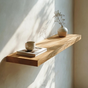 <span class=keywords><strong>Étagère</strong></span> <span class=keywords><strong>murale</strong></span> rustique en bois d'orme massif avec fixation discrète pour salon, chambre, <span class=keywords><strong>cuisine</strong></span>, décoration intérieure - Product Image 1