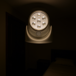 Projecteur LED sans fil 1 pièce, lampe de nuit, rotation à 360 degrés, capteur de mouvement à 90 degrés fonctionnant sur batterie, portée de détection de 23 pieds pour - Product Image 2