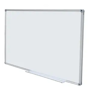Pizarra blanca para aula, tablero de escritura magnético, tamaño estándar, marco de aluminio, borrado en seco