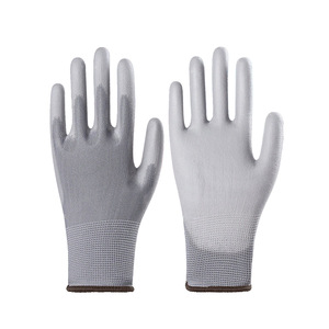 Anti Static PU Coated Palm <b>Gloves</b> For Electronics Factory Light Industry Work Flexible Breathable Non Slip Dustproof - Product Image 2