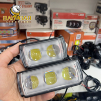 Système d'éclairage BAOBAO 2 3 Len Blanc Jaune Clignotant RGB Mini Phare LED de Conduite Feu Antibrouillard Phares pour Vélo Moto Motocyclette