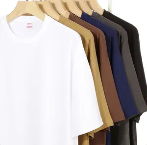 Camisetas de cuello redondo para mujer, camisa de cuello redondo de 270Gy 100%