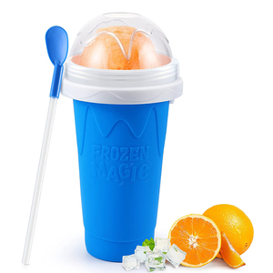 Food Grade Silicone Frozen Magic Slushie Cup Ice Cream Maker Magic Quick-Frozen Juice And Smoothie Silicone Slushy Making Cup