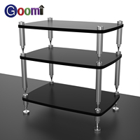 Système de rayonnage modulaire Goomi MRS en acier inoxydable 304, support HiFi en MDF, support anti-choc pour lecteur CD et amplificateur audiophile