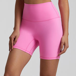 Meilleures ventes Short de yoga de fitness à <span class=keywords><strong>taille</strong></span> haute pour femmes, 21 couleurs avec logo personnalisé, pantalon de yoga de <span class=keywords><strong>grande</strong></span> <span class=keywords><strong>taille</strong></span> à motif léopard pour la gym - Product Image 4