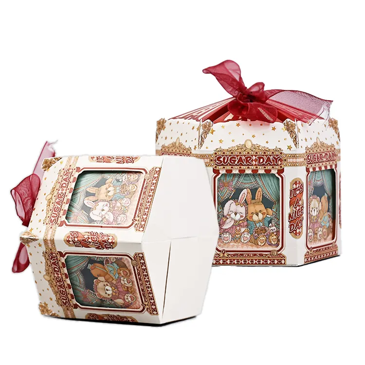 China Hot-selling Custom Wedding Favors Candy boxes Flower design Gift Packaging Box Gift Boxes