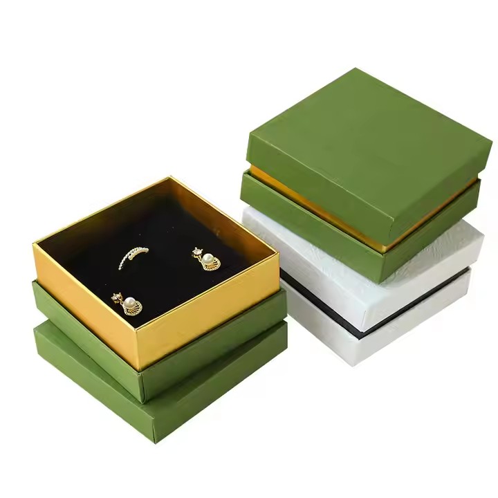 Paper Cardboard Rigid Box Packaging Lid and Base Square Jewellery Packaging Box Gift Jewelry Boxes with Custom Logo