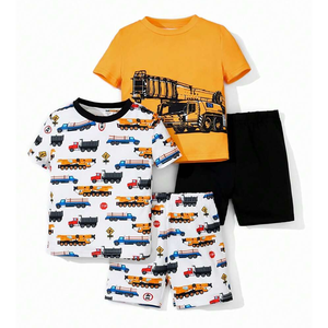 Vendita all'ingrosso personalizzata stampa diretta della fabbrica di qualità Premium t-shirt girocollo per bambini set di <span class=keywords><strong>abbigliamento</strong></span> per bambini ragazzi - Product Image 2