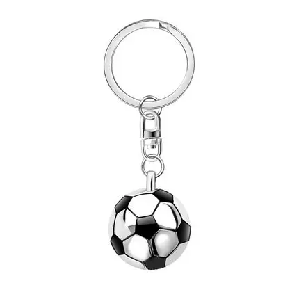 Llavero promocional personalizado logotipo 3D Metal latón deporte fútbol llaveros llavero de esmalte suave duro