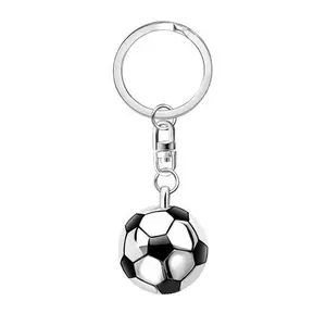 Porte-clés promotionnel personnalisé 3d Logo métal laiton Sport Football porte-clés dur émail doux porte-clés