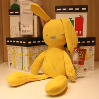 Peluche Lapin Mignon Coloré à Longues Oreilles Rose Jaune, Poupée Lapin de Pâques en Peluche, Compagnon de Nuit pour Enfants, Coussin Décoratif