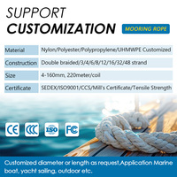 Corde marine torsadée à 3 brins en PE, nylon et polyéthylène résistant aux UV, 4 mm-20 mm, cordes d'emballage