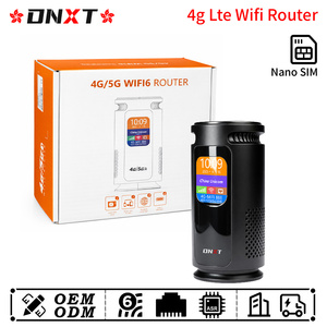 Router DNXT 4G de 2.4GHz y 300Mbps, router wifi 6 mini, router 4G LTE Cat4 con tarjeta SIM, router wifi 4G con pantalla LCD y puerto Tipo-C para oficina. - Product Image 1