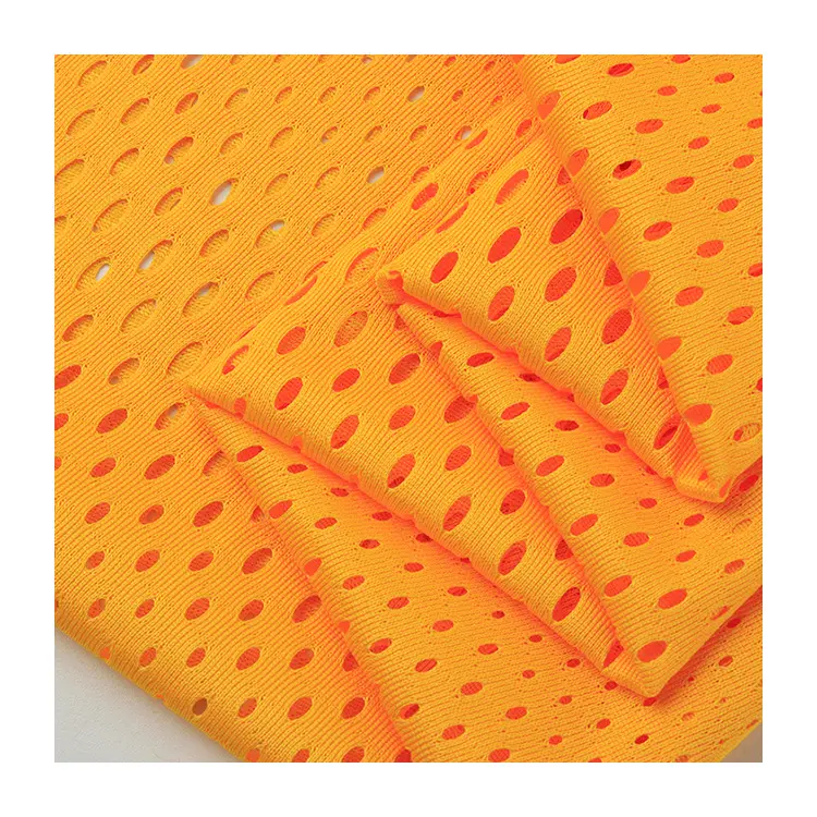 Big hole mesh fabric elastic butterfly hole fabric polyester cloth sports yoga clothing fabric