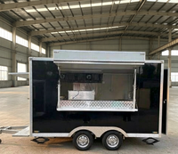 Camionnette de vente de crème glacée Aobote avec logo personnalisé, résistante à la rouille, équipement de cuisine complet, nettoyage facile, utilisation en extérieur